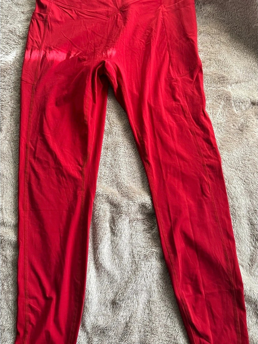 Halara Ruched Red Leggings Size Large NWT